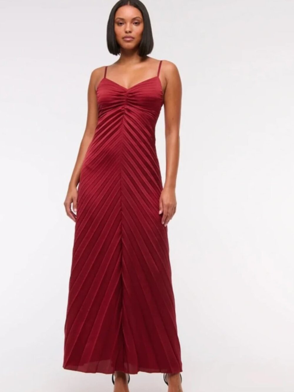 Abercrombie & Fitch Giselle Pleated Sunburst Dress (New With Tags, Size XS)